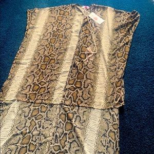 Buddy Love High Low dress in snake print